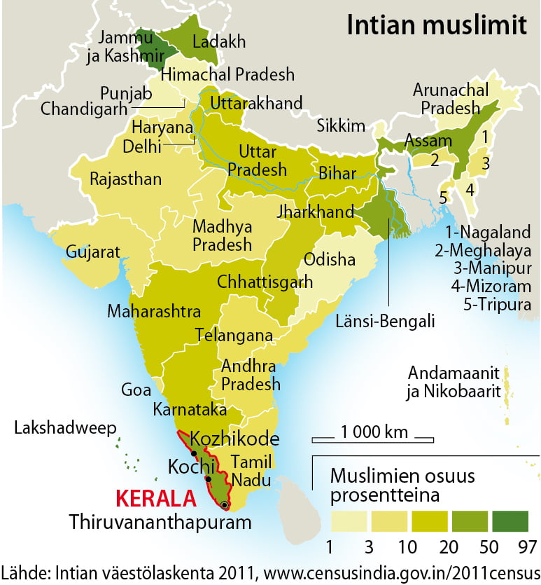 Kerala: "Täällä politiikan ja eri uskontojen yhteiselo luonnistuu hyvin”