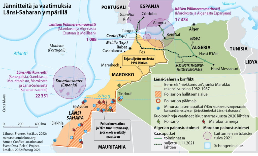 Espanja tyynnyttelee Marokkoa ja suututtaa Algeriaa