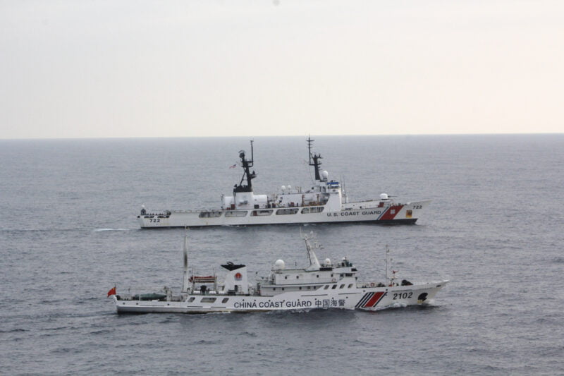 USCGC_Morgenthau_and_China_Coast_Guard_2102_interdict_illegal_fishing_in_international_water